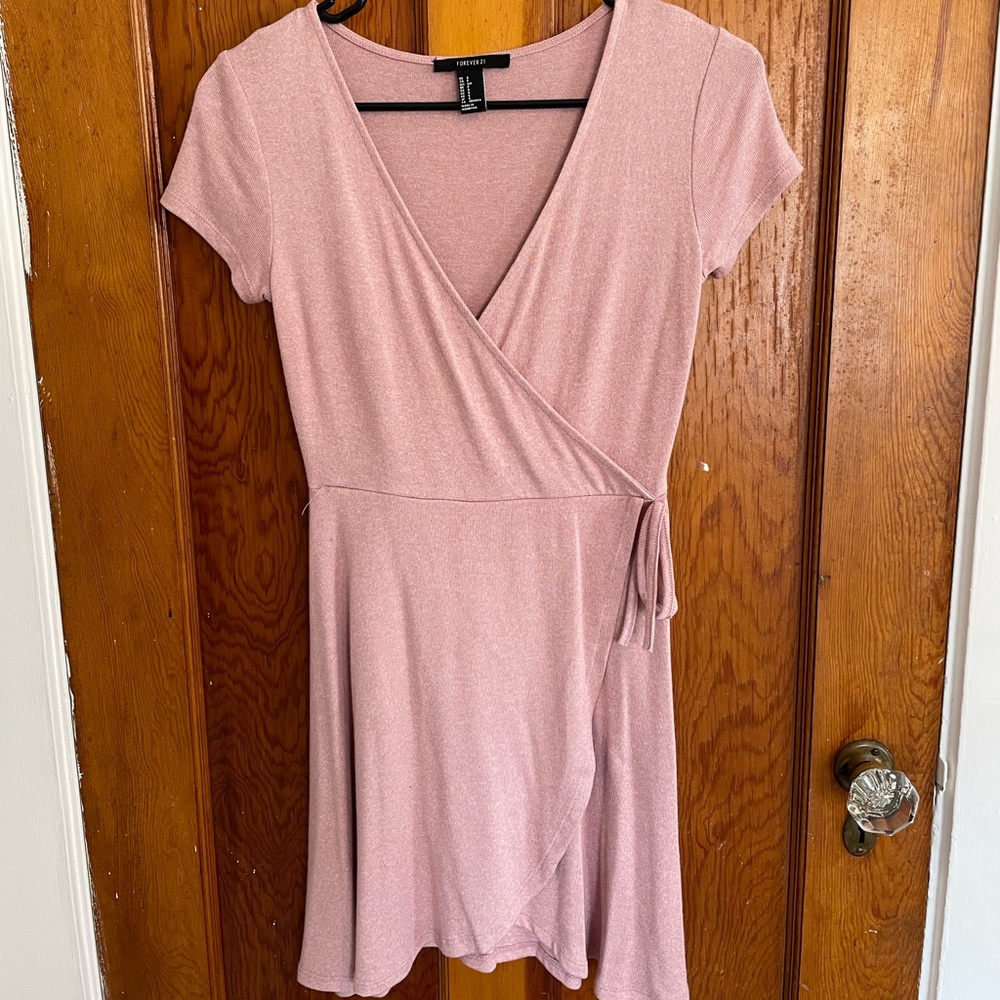 Forever 21 knit faux wrap dress